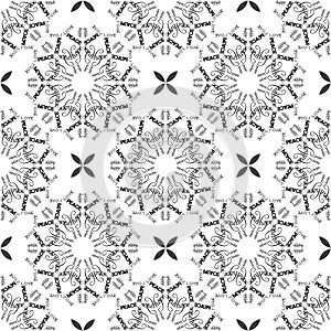 Seamless mandala pattern in moroccan arabic style