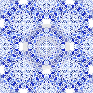 Seamless mandala pattern in moroccan arabic style