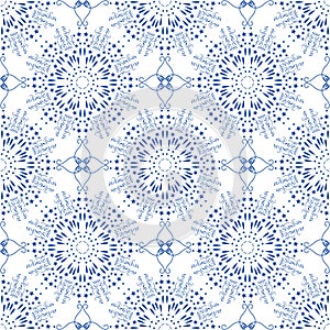 Seamless mandala pattern in moroccan arabic style