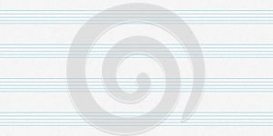 Seamless manuscript paper texture, plain white background with light blue stave or staff lines pattern