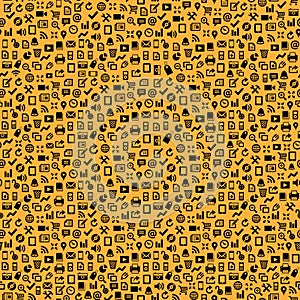 Seamless Media Icon Background