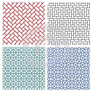 Seamless mesh line pattern in korean concept