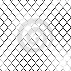 Seamless metal grid fence pattern design vector illustration