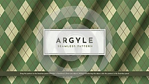 Seamless Military Argyle Pattern. Traditional Rhombus Texture. Fashionable Fabric. Textile Background