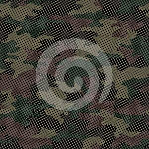 Seamless military camouflage dark texture skin pattern vector for textile. Usable for Jacket Pants Shirt and Shorts.