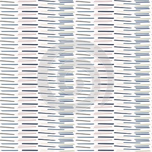 Seamless minimal broken stripe pattern design. Neutral pastel color in fresh paper cut out style. Hand drawn playful