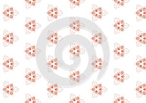 Seamless Modern Flower Shell Pattern