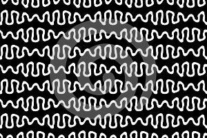 Seamless modern geometric texture pattern for decor and textile. Black and white lines for textile fabric