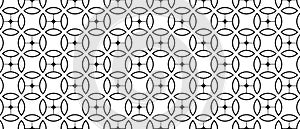 Seamless monochrome ellipse pattern wallpaper