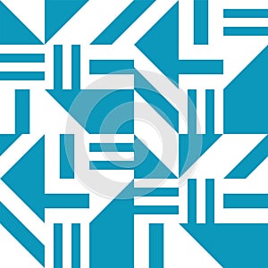 Seamless monochrome geometry vector pattern.