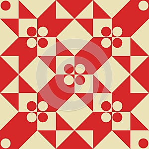 Seamless monochrome geometry vector pattern. Avantgarde abstract ornament