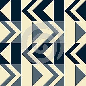 Seamless monochrome geometry vector pattern.