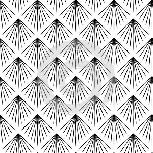 Seamless monochrome line pattern. Simple art doodling ornament