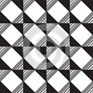 Seamless monochrome ornament squares