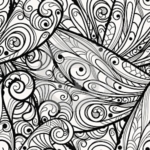 seamless monochrome pattern