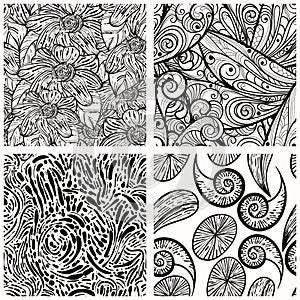 Seamless monochrome patterns