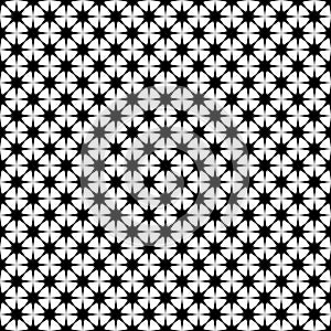 Seamless monochrome star pattern - vector background graphic design from geometric polygonal shapes