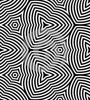 Seamless Monochrome Wavy Stripes Pattern.Geometric Abstract Background. Suitable for textile, fabric and packaging