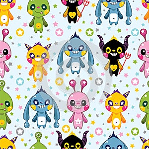 Seamless monster pattern