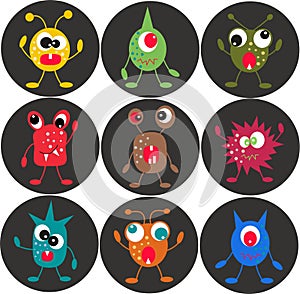 Seamless monster pattern