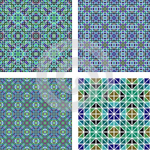 Seamless mosaic background set