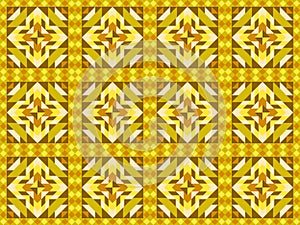 Seamless mosaic pattern, ornament tiles. Vector