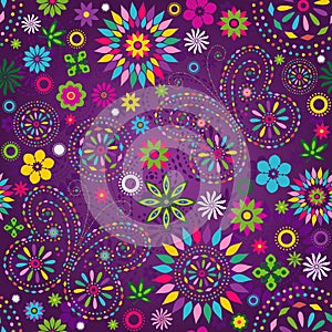 Seamless motley violet pattern photo