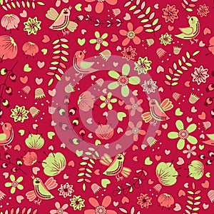 Seamless multicolor pattern spring nature. for textiles and packaging