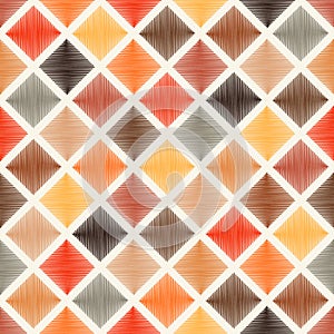 Seamless multicolor rhombus tiles pattern