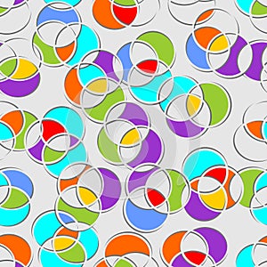 Seamless multicolored circle patterns