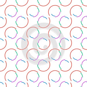 Seamless multicolored fituristic half circles seamless pattern tech Background. Vector Abstract Grid Background photo