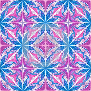 Seamless multicolored flower pattern. You can use it for stained-glass window, tile, mosaic, ceramic, notebook covers, phone case