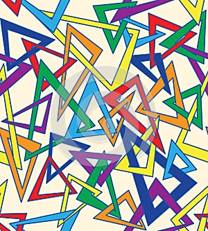 Seamless multicolored triangles background