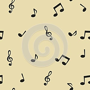 Seamless music notes background