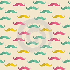 Seamless mustache pattern