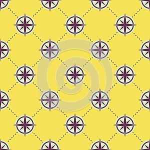 Seamless nautical pattern with rose of wind