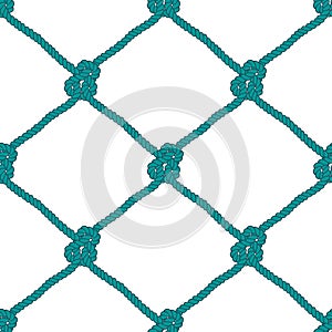 Seamless nautical rope knot pattern