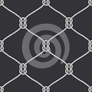 Seamless nautical rope knot pattern