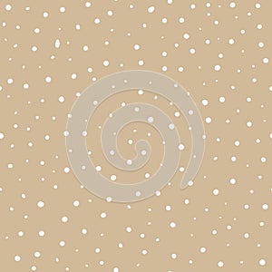 Seamless neutral polka dots pattern. Abstract background