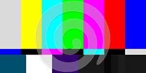 Seamless no signal transmission error color bars TV static noise pattern