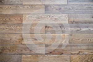 Seamless oak parquet pattern , natural flooring of rich brown color