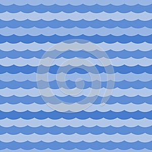 Seamless ocean waves simple pattern
