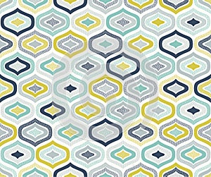 Seamless ogee pattern, modern creative childish dots abstract background