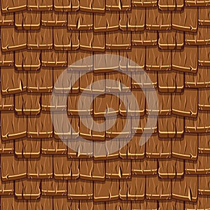 Seamless Old brown Wood Roof Tiles