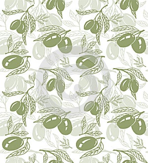 Seamless olive pattern