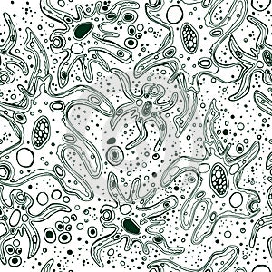 Amoeba Hand-drawn pattern