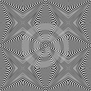 Seamless op art geometric pattern. Lines texture photo