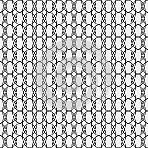 Seamless openwork mesh. Abstract monochrome repeating pattern.