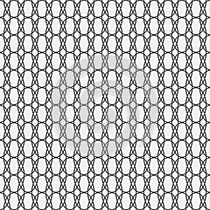 Seamless openwork mesh. Abstract monochrome repeating pattern.
