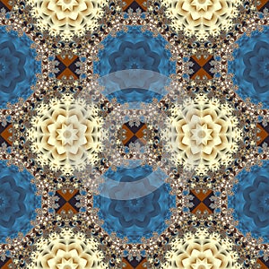 Two-tone seamless pattern with spiral and petals ornament. You can use it for invitations, notebook covers, phone case, postcards,